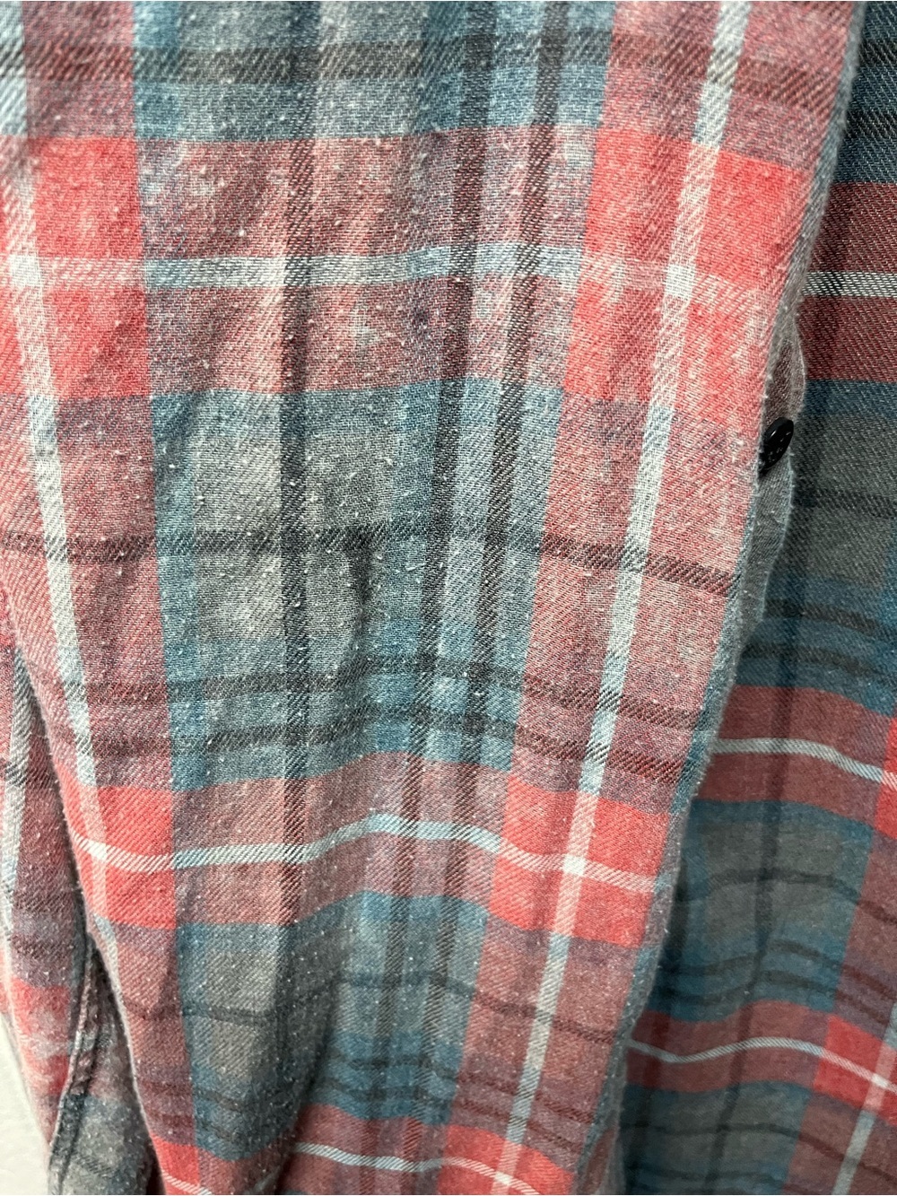Ocean Current Red and Blue Plaid Button-Up Shirt - Picture 5 of 5